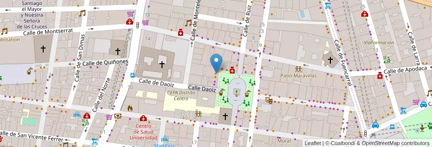 Mapa de ubicacion de Café de Mahón en إسبانيا, منطقة مدريد, منطقة مدريد, Área Metropolitana De Madrid Y Corredor Del Henares, مدريد.