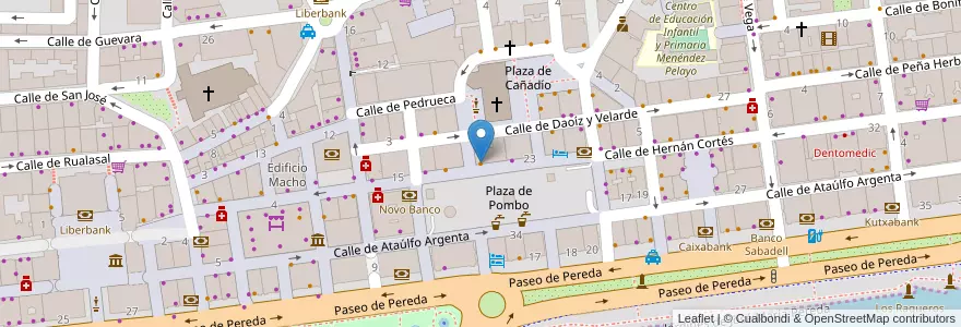 Mapa de ubicacion de Café de Pombo en Spagna, Cantabria, Cantabria, Santander, Santander.