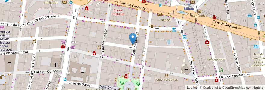Mapa de ubicacion de Café de Ruiz en Испания, Мадрид, Мадрид, Área Metropolitana De Madrid Y Corredor Del Henares, Мадрид.