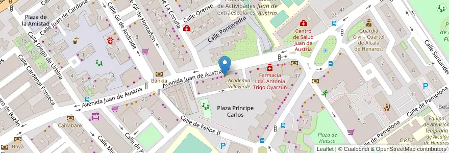 Mapa de ubicacion de Café del Alba en إسبانيا, منطقة مدريد, منطقة مدريد, Área Metropolitana De Madrid Y Corredor Del Henares, القلعة الحجارة.