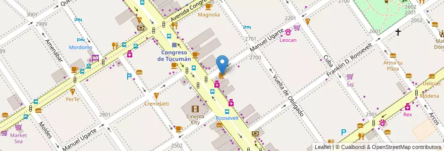 Mapa de ubicacion de Café del Doge, Belgrano en Argentinië, Ciudad Autónoma De Buenos Aires, Buenos Aires, Comuna 13.