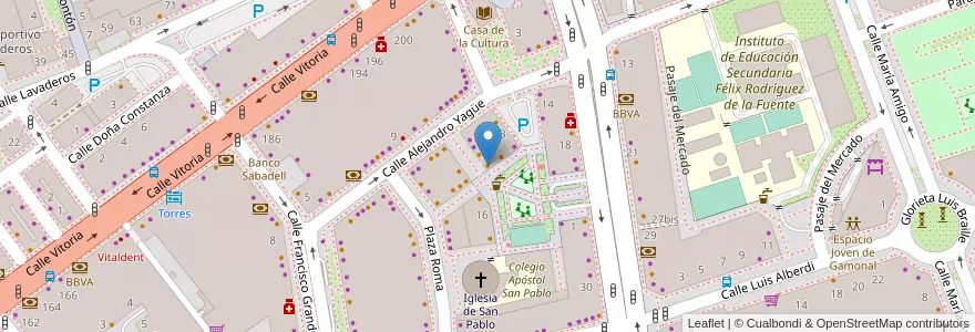 Mapa de ubicacion de café del grillo en スペイン, カスティーリャ・イ・レオン州, Burgos, Alfoz De Burgos, Burgos.