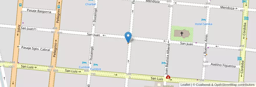 Mapa de ubicacion de Café Del Valle en 아르헨티나, Salta, Capital, Municipio De Salta, Salta.