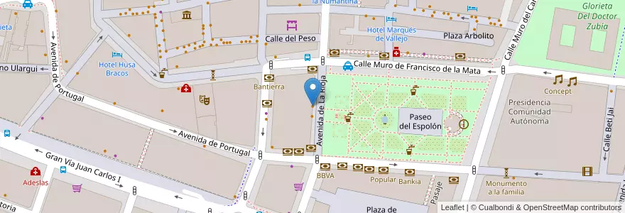 Mapa de ubicacion de Cafe Delicias en İspanya, La Rioja, La Rioja, Logroño.