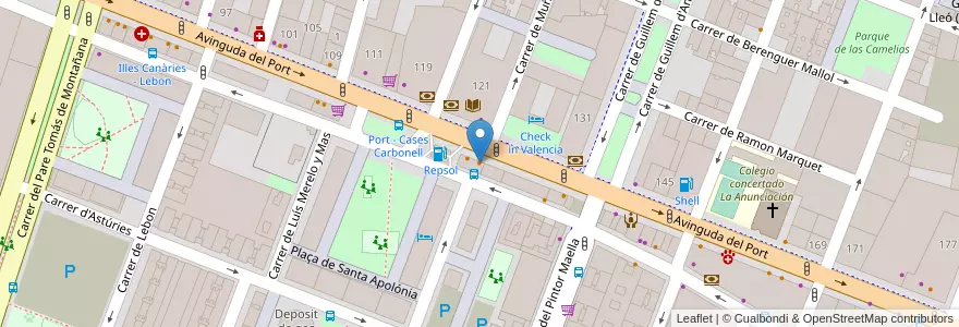 Mapa de ubicacion de Cafe Dels Sommis en スペイン, バレンシア州, València / Valencia, Comarca De València, València.