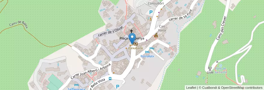 Mapa de ubicacion de Cafe Depor en スペイン, バレアレス諸島, España (Mar Territorial), Serra De Tramuntana, バレアレス諸島, Fornalutx.