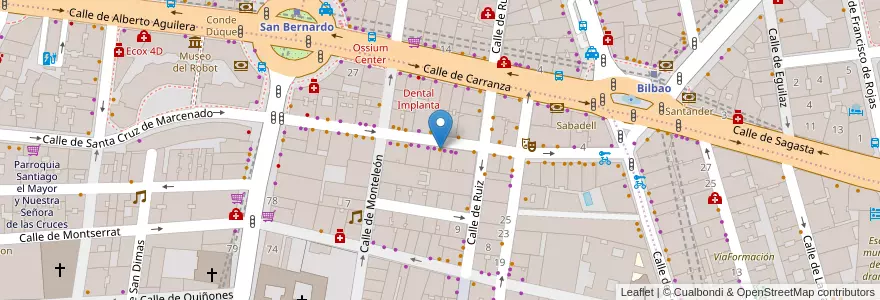 Mapa de ubicacion de Café Di Vino en إسبانيا, منطقة مدريد, منطقة مدريد, Área Metropolitana De Madrid Y Corredor Del Henares, مدريد.