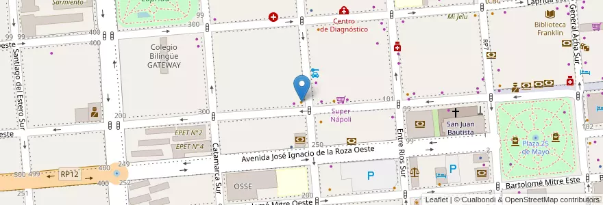Mapa de ubicacion de Cafe Dupont en Argentinien, San Juan, Chile, Capital.