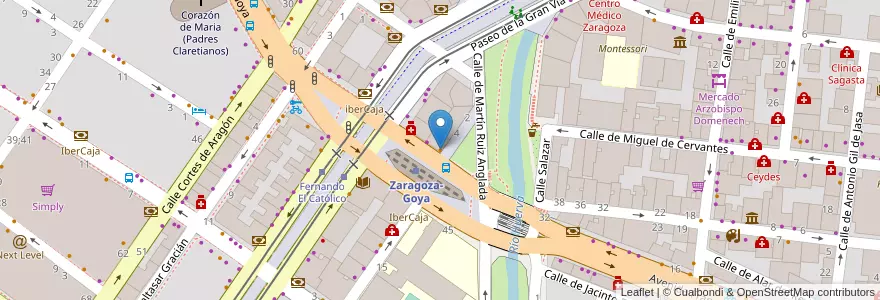 Mapa de ubicacion de Cafe El Boticario en Espanha, Aragão, Saragoça, Zaragoza, Saragoça.