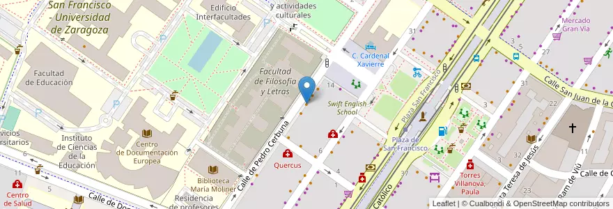 Mapa de ubicacion de Café El Cuco en Spain, Aragon, Zaragoza, Zaragoza, Zaragoza.