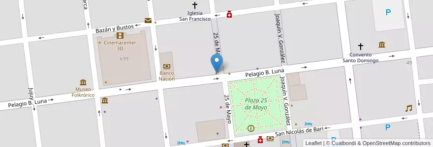 Mapa de ubicacion de Cafe El Paseo en アルゼンチン, ラ・リオハ州, Departamento Capital, La Rioja.