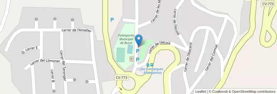 Mapa de ubicacion de Café El Raco en 西班牙, Comunitat Valenciana, Alacant / Alicante, L'Alacantí, Busot.
