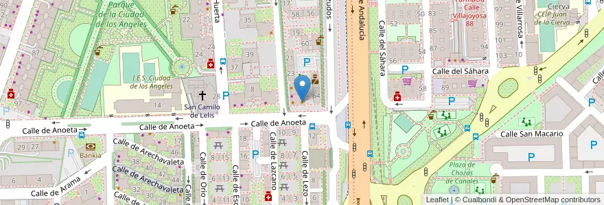 Mapa de ubicacion de Café El Romeral en Spanien, Autonome Gemeinschaft Madrid, Autonome Gemeinschaft Madrid, Área Metropolitana De Madrid Y Corredor Del Henares, Madrid.