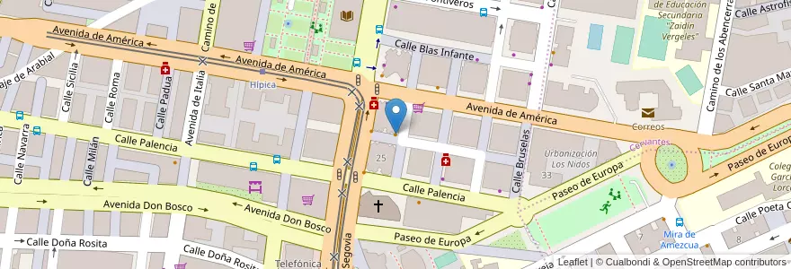 Mapa de ubicacion de Café Eloy en İspanya, Andalucía, Granada, Comarca De La Vega De Granada, Granada.