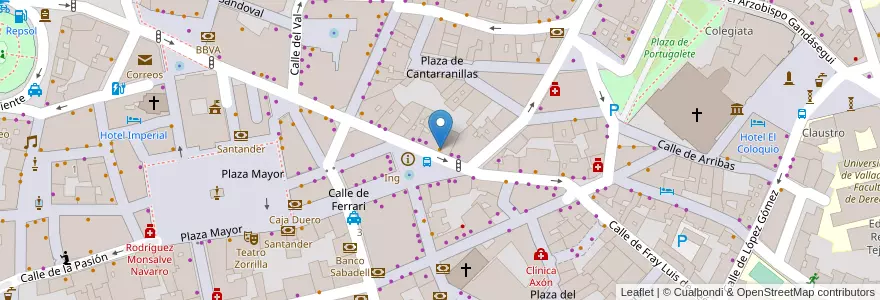 Mapa de ubicacion de Café España en Sepanyol, Castilla Y León, Valladolid, Valladolid.