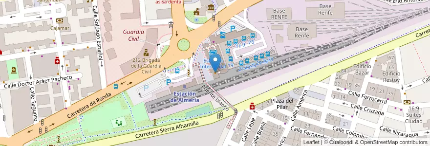Mapa de ubicacion de Café Estación en Spain, Andalusia, Almeria, Almeria.