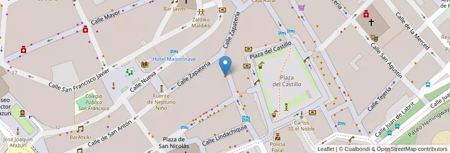 Mapa de ubicacion de Cafe Fika en Spanien, Navarra, Navarra, Pamplona/Iruña.