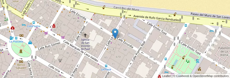 Mapa de ubicacion de Cafe Gregorio en 스페인, 아스투리아스, 아스투리아스, Gijón/Xixón.