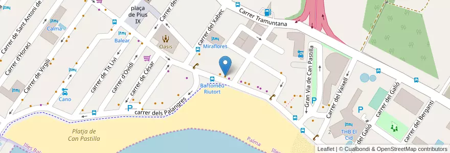 Mapa de ubicacion de Café Gufo en 西班牙, 巴利阿里群岛, España (Mar Territorial), 帕爾馬, 巴利阿里群岛, 帕爾馬.