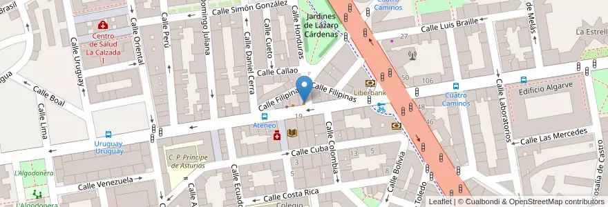 Mapa de ubicacion de Café Habana Vieja en 스페인, 아스투리아스, 아스투리아스, Gijón/Xixón.