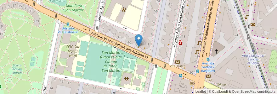 Mapa de ubicacion de Café Henry en Spagna, Euskadi, Araba/Álava, Gasteizko Kuadrilla/Cuadrilla De Vitoria, Vitoria-Gasteiz.