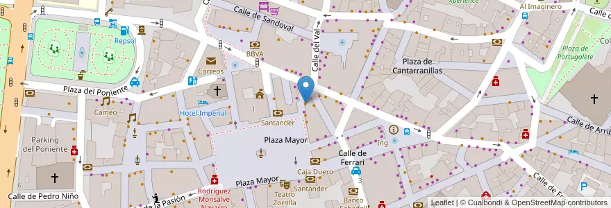 Mapa de ubicacion de Café Ideal Nacional en إسبانيا, قشتالة وليون, بلد الوليد, بلد الوليد.