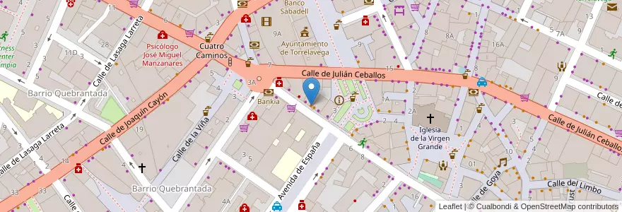 Mapa de ubicacion de Café Iguña en İspanya, Cantabria, Cantabria, Besaya, Torrelavega.