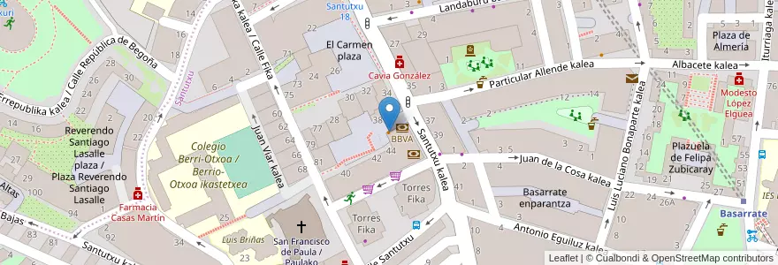 Mapa de ubicacion de Café Iker en Sepanyol, Negara Basque, Bizkaia, Bilboaldea, Bilbao.