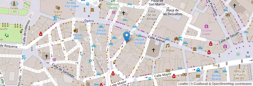 Mapa de ubicacion de Café Iruña en إسبانيا, منطقة مدريد, منطقة مدريد, Área Metropolitana De Madrid Y Corredor Del Henares, مدريد.