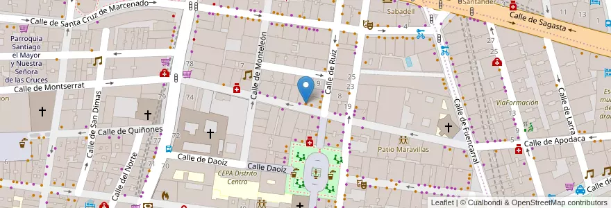 Mapa de ubicacion de Café Isadora en Spanje, Comunidad De Madrid, Comunidad De Madrid, Área Metropolitana De Madrid Y Corredor Del Henares, Madrid.