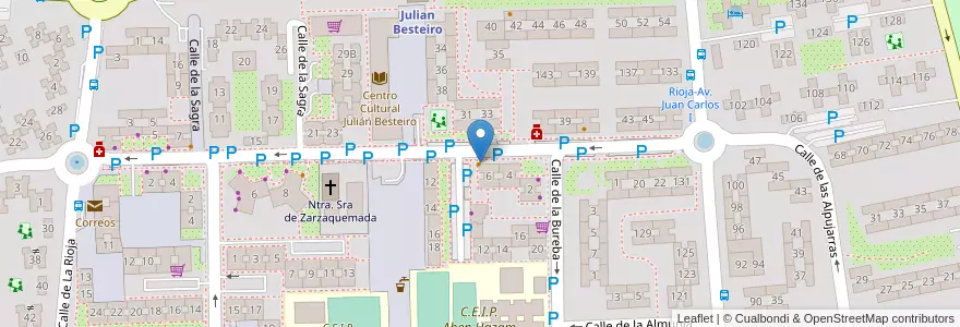 Mapa de ubicacion de Café J&Y Bar en اسپانیا, بخش خودمختار مادرید, بخش خودمختار مادرید, Área Metropolitana De Madrid Y Corredor Del Henares, Leganés.
