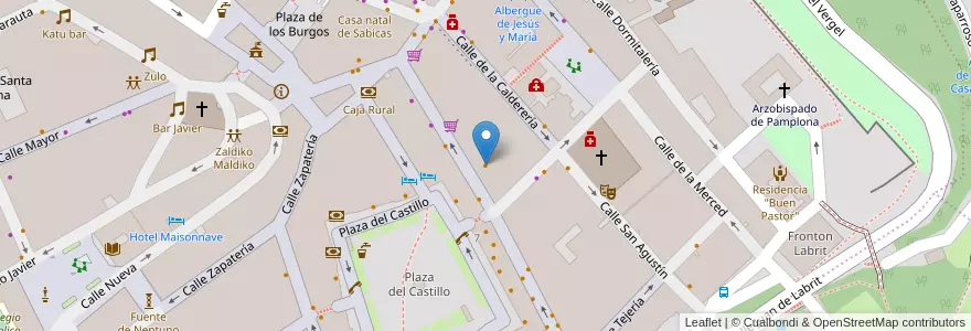Mapa de ubicacion de Cafe La Coloniale en Spanien, Navarra, Navarra, Pamplona/Iruña.