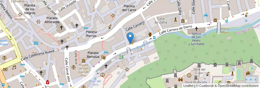 Mapa de ubicacion de Cafe La Fontana en إسبانيا, أندلوسيا, غرناطة, Comarca De La Vega De Granada, Granada.