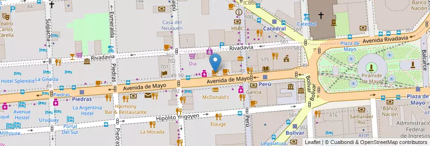 Mapa de ubicacion de Cafe la Junta, Montserrat en 아르헨티나, Ciudad Autónoma De Buenos Aires, Comuna 1, 부에노스아이레스.