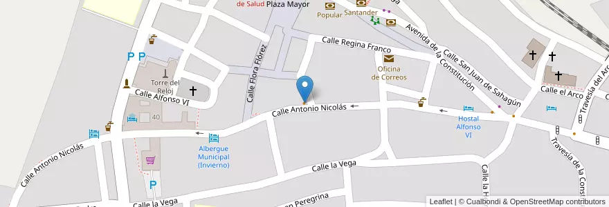 Mapa de ubicacion de Cafe La Panera en Испания, Кастилия И Леон, Леон, Tierra De Sahagún, Sahagún.