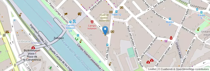 Mapa de ubicacion de Cafe La Villa en Espagne, Pays Basque Autonome, Biscaye, Grand-Bilbao, Bilbao.