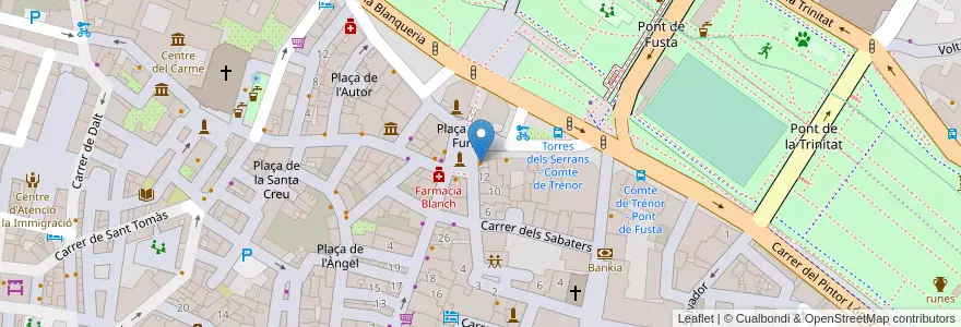 Mapa de ubicacion de Cafe Lavin en 西班牙, Comunitat Valenciana, 華倫西亞, Comarca De València, València.