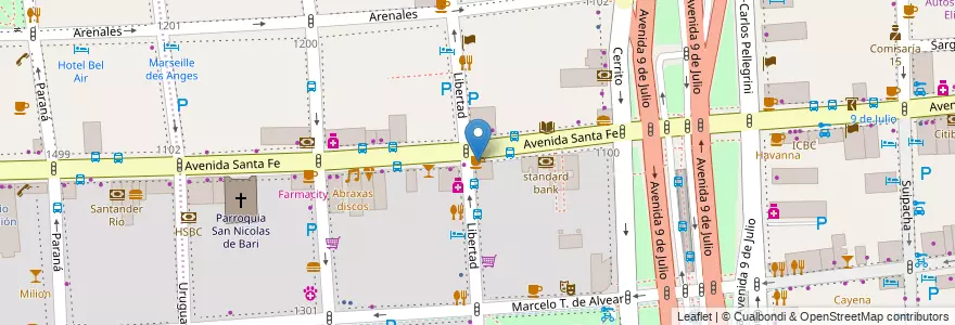 Mapa de ubicacion de Café Libertad, Retiro en Argentina, Ciudad Autónoma De Buenos Aires, Comuna 1, Buenos Aires.