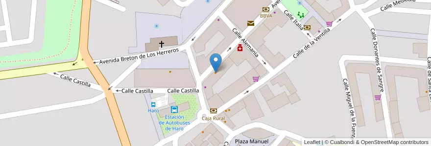 Mapa de ubicacion de Cafe Liceo en 스페인, La Rioja, La Rioja, Haro.