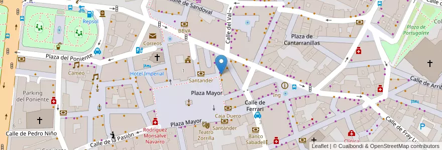 Mapa de ubicacion de Café Lion d'Or en اسپانیا, Castilla Y León, Valladolid, Valladolid.