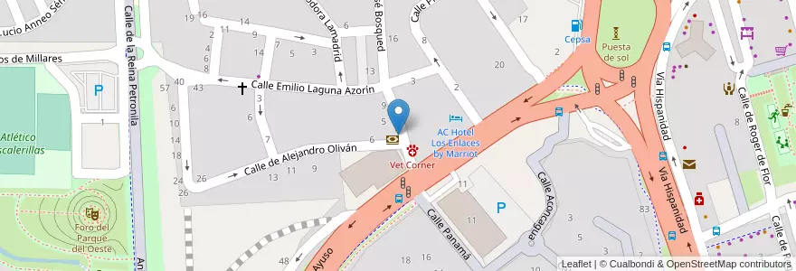 Mapa de ubicacion de Café Lisboa en اسپانیا, Aragón, ساراگوسا, Zaragoza, ساراگوسا.