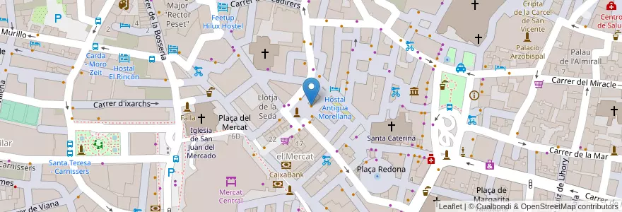 Mapa de ubicacion de Café Lisboa en Испания, Валенсия, Валенсия, Comarca De València, Валенсия.
