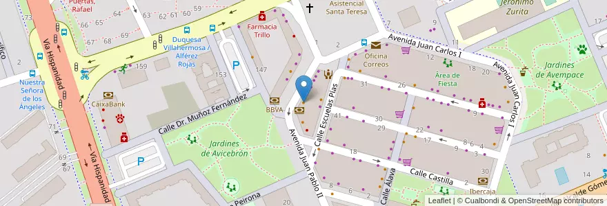 Mapa de ubicacion de Café Los Caprichos en スペイン, アラゴン州, サラゴサ, Zaragoza, サラゴサ.