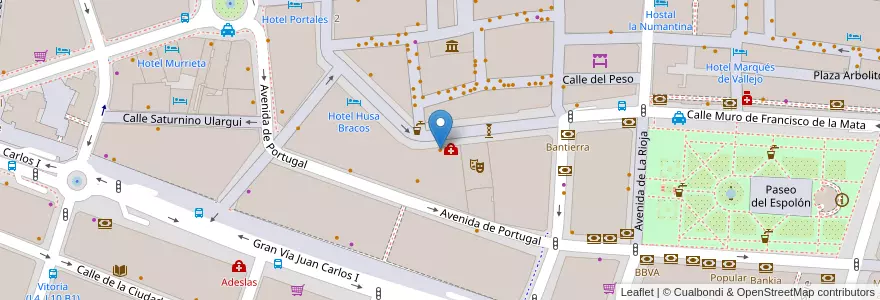 Mapa de ubicacion de Café Madrid en España, La Rioja, La Rioja, Logroño.