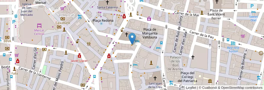 Mapa de ubicacion de Cafe Madrid en Испания, Валенсия, Валенсия, Comarca De València, Валенсия.