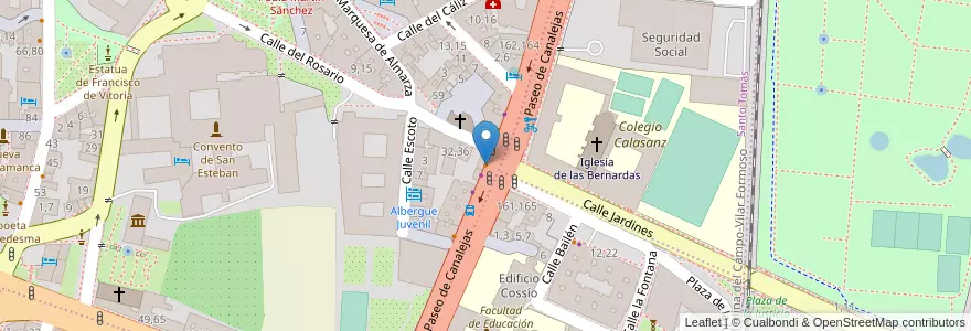 Mapa de ubicacion de Café Maestro en إسبانيا, قشتالة وليون, شلمنقة, دائرة شلمنقة, شلمنقة.