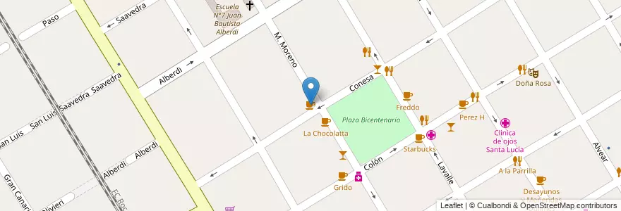 Mapa de ubicacion de Café Martínez en Argentina, Buenos Aires, Partido De Quilmes, Quilmes.