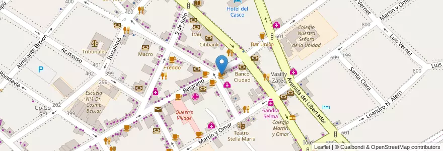 Mapa de ubicacion de Café Martínez en Argentina, Buenos Aires, Partido De San Isidro, San Isidro.