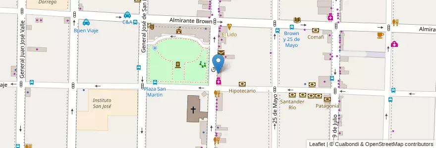 Mapa de ubicacion de Café Martínez en Argentinië, Buenos Aires, Partido De Morón, Morón.