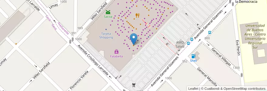 Mapa de ubicacion de Café Martínez en アルゼンチン, ブエノスアイレス州, Partido De Avellaneda, Avellaneda.